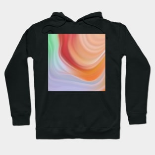 Orange and Blue Marble Waves Hoodie